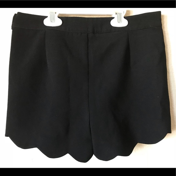 Foreign Exchange Black Scallop Trim Dress Shorts - Picture 2 of 2